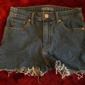 Jean shorts.